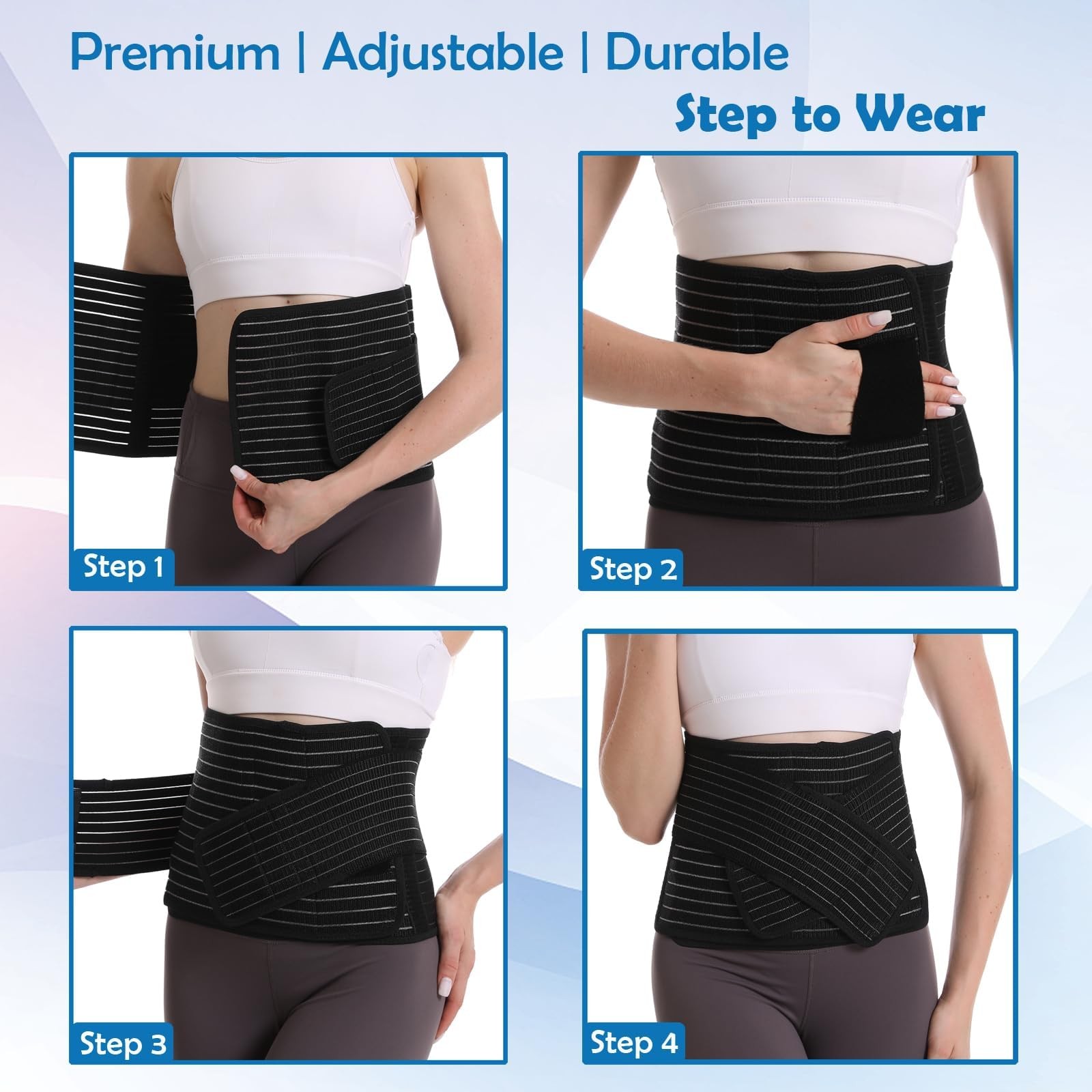 Postpartum Belly Band, Abdominal Binder Post Surgery Belly Wrap, C Section Re…