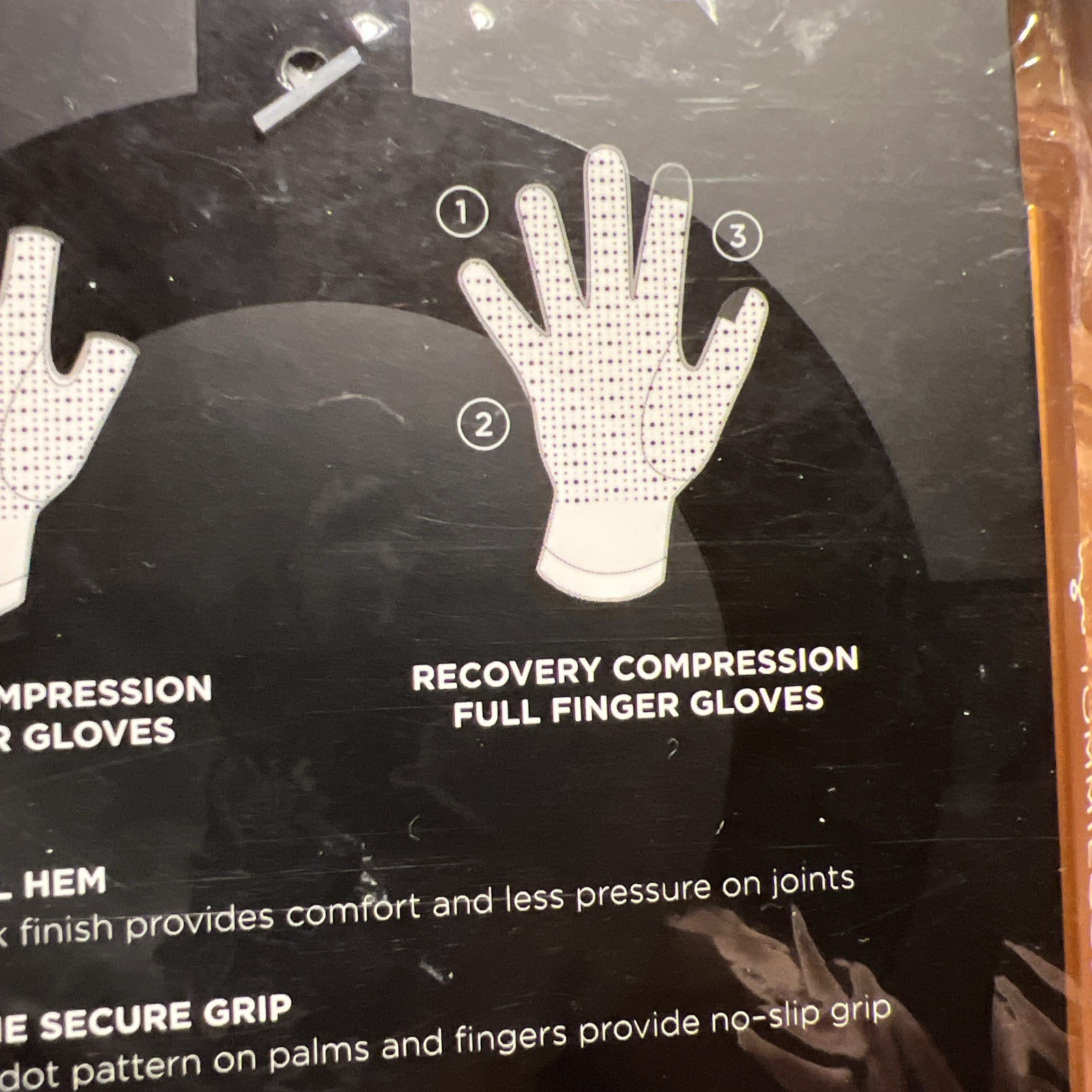 Tommie Copper Core Compression Full Finger Gloves Unisex Medium Sealed Package
