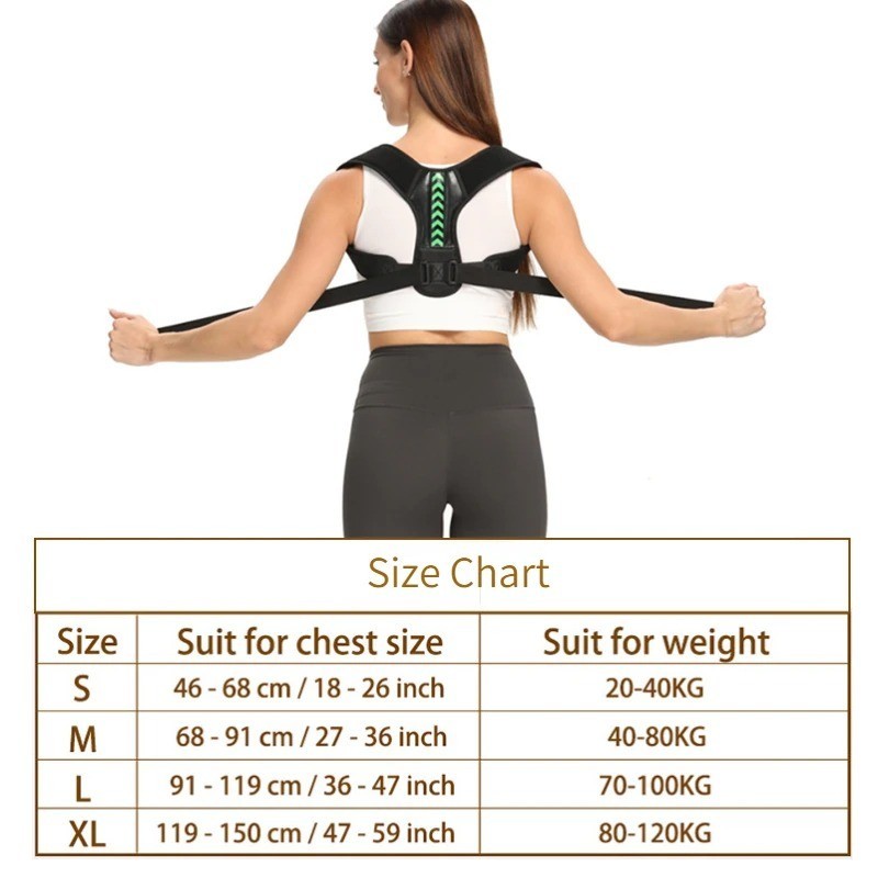 Adjustable Back Posture Corrector Belt Spine & Shoulder Support Brace Unisex