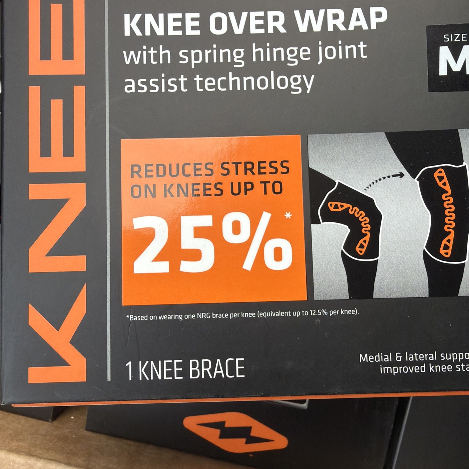 Shock Doctor Level 3,Knee over wrap Brace with Hinges joint size medium 14-16