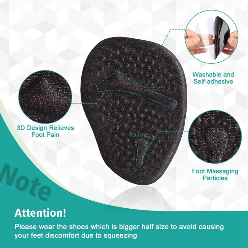 Soft Forefoot Insert Pain Relief Half Size Shoe Pad High Heels Women Sandals Ant