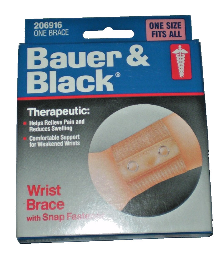 Vintage Genuine Bauer & Black therapeutic wrist brace with snap fastener! Lot 2!