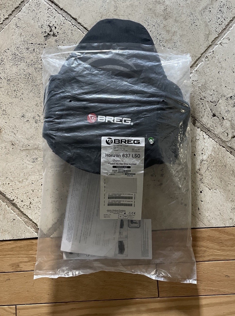 Breg Horizon 637 LSO Aspen Back Brace With Hip Pads