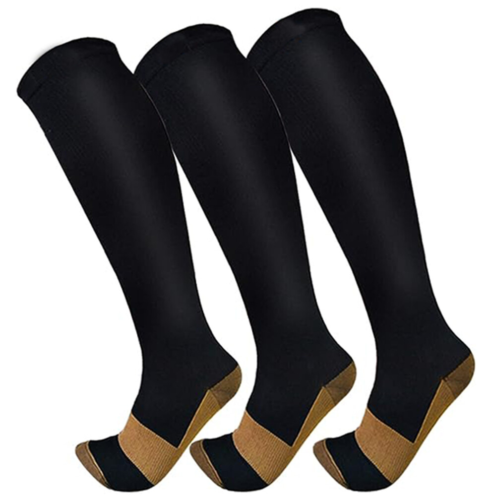 Unisex Adult Moisturizing Energy Plus Easy On Easy Off Copper Compression Socks