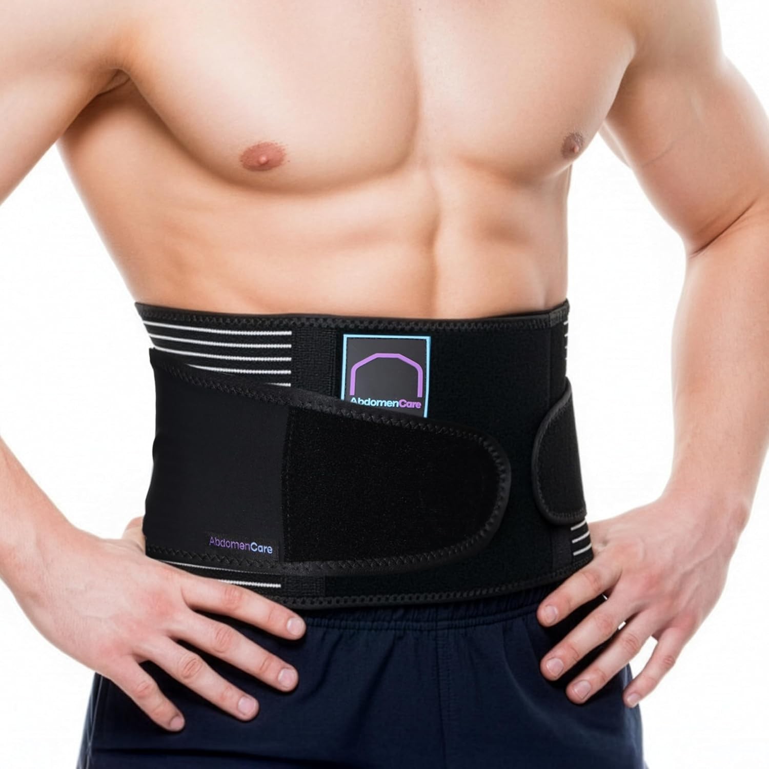 Umbilical Hernia Belt PRO Abdominal Support Binder S/M 2 Pads Extra Strap