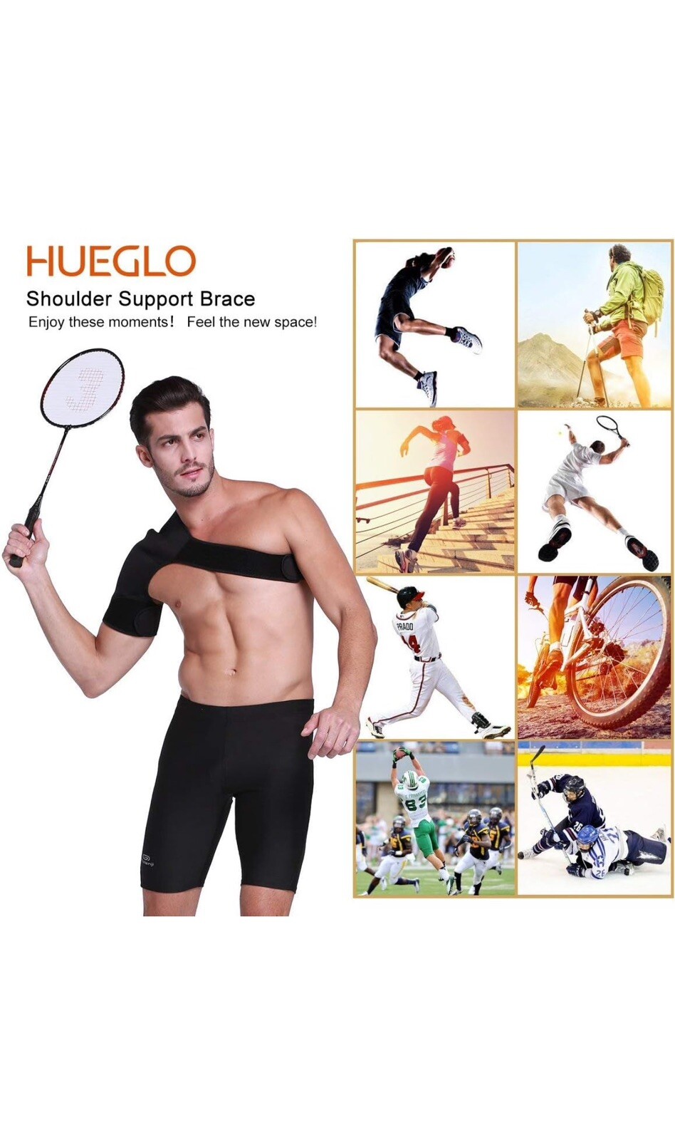Right Shoulder Brace Support Compression Sleeve Rotator Cuff Joint Pain Relief