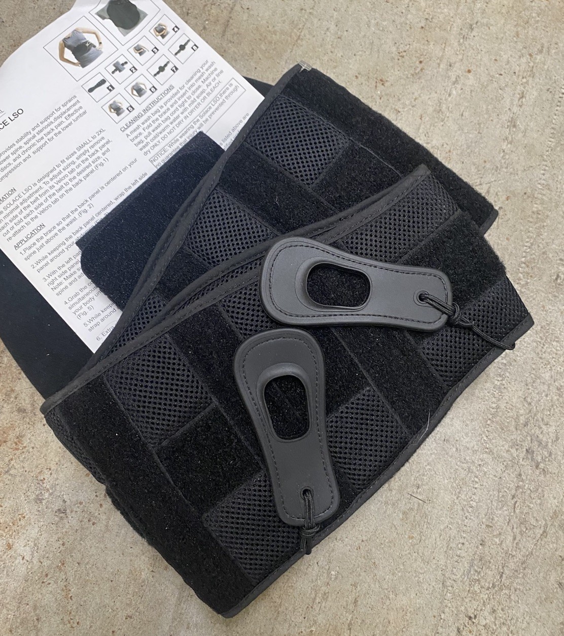 NEW Dr Medical DRMS “The Solace LSO” Black Back Brace With Front Panel