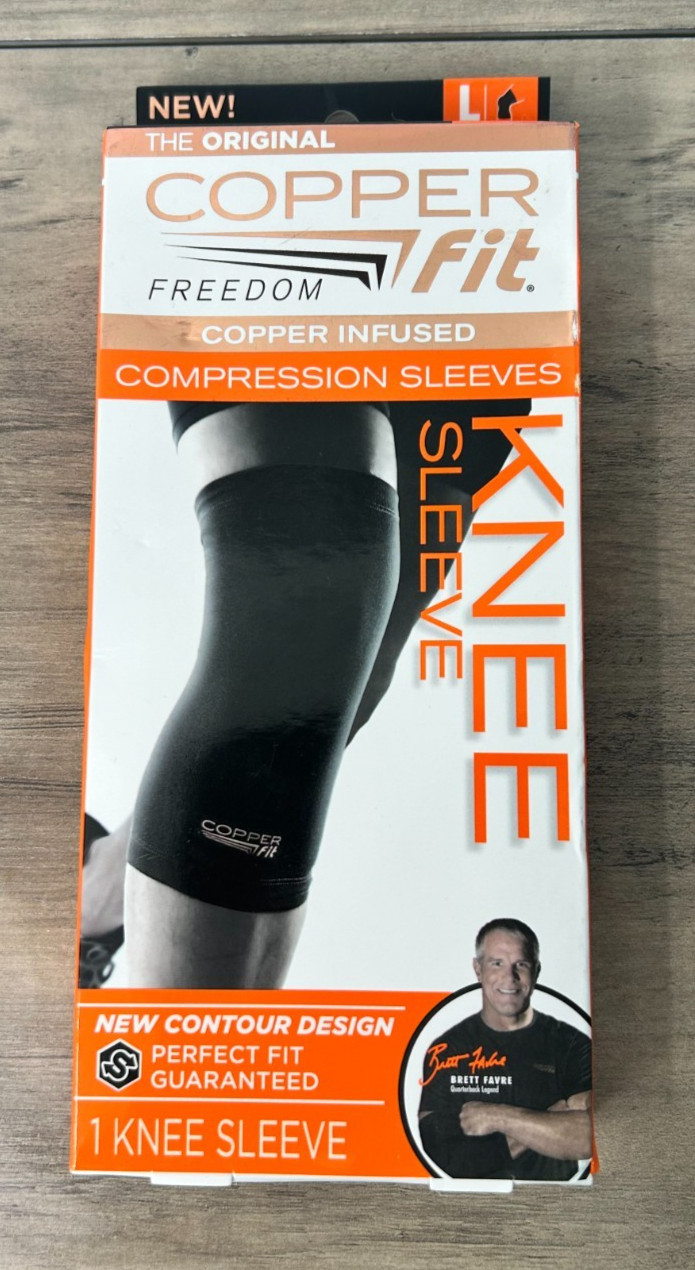 Copper Fit Freedom Copper Infused Compression Sleeves Knee Sleeve Large-new