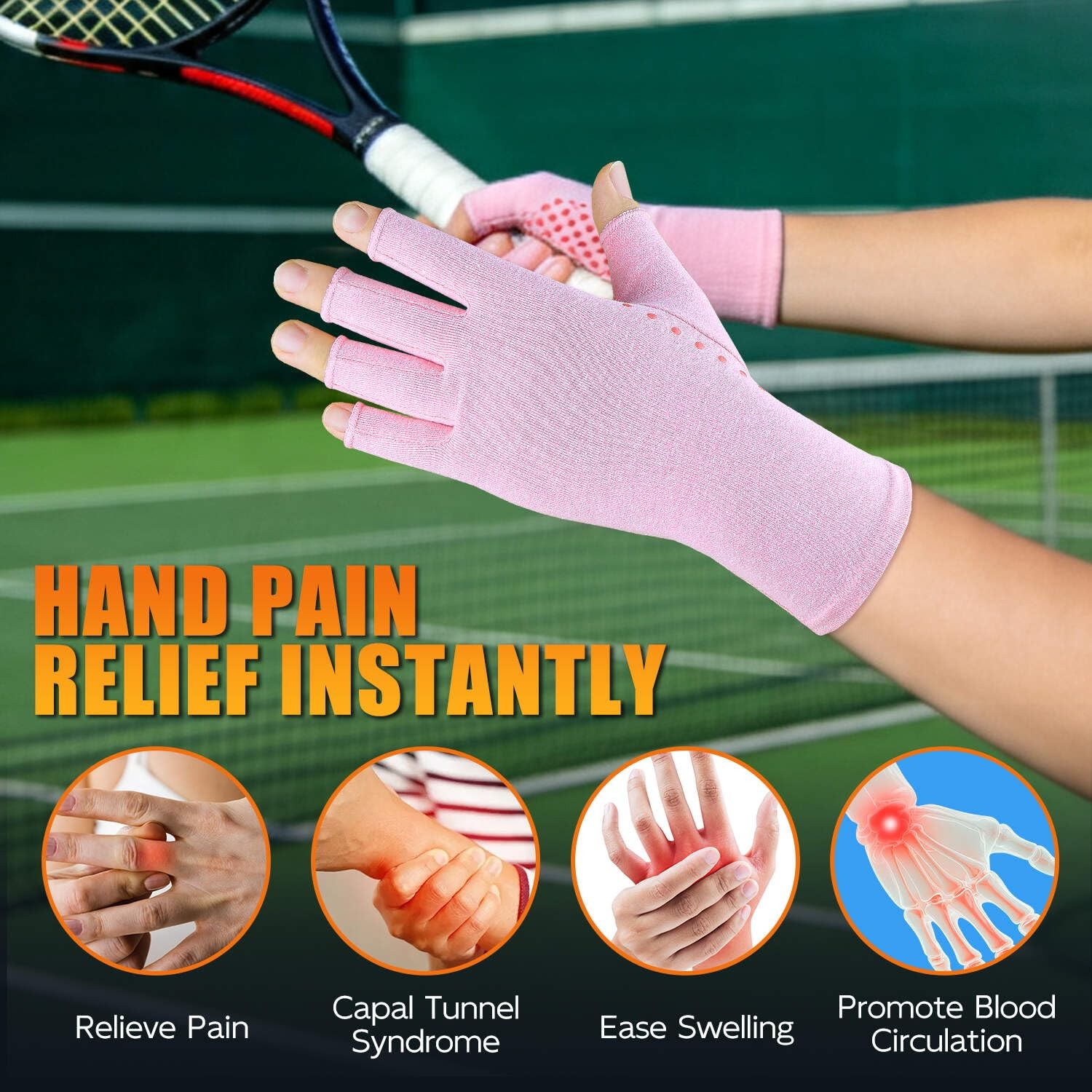Big Mango Compression Arthritis Gloves for Women Men, Hand Compression Gloves…