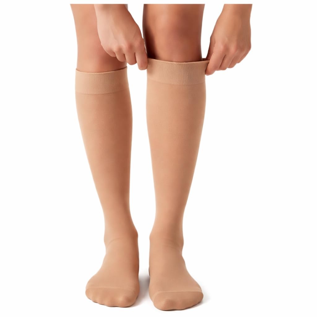 Compression Stockings for Women Knee High 15-20 mmHg, Moderate Sheer Support …