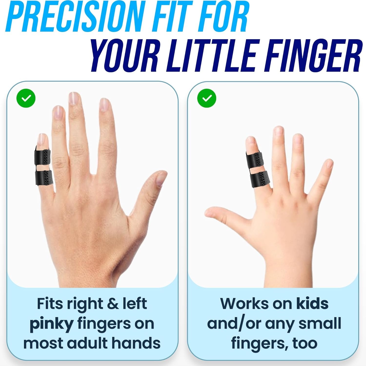 Pinky Finger Splint (2 Pack) Trigger Finger Brace for Kids, Small, Pinky Splint