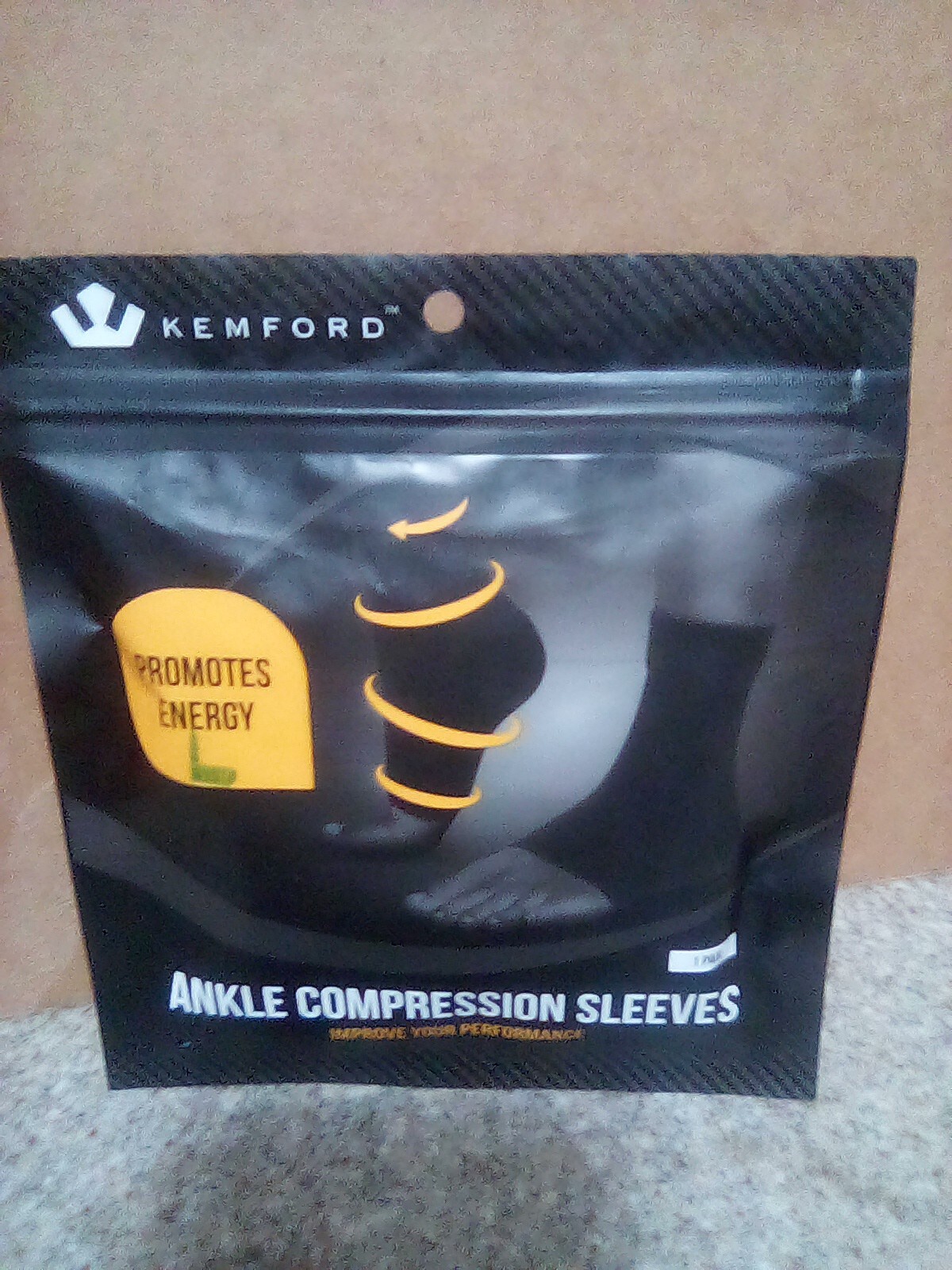KEMFORD Ankle Compression Sleeves Medium Beige 1 pair