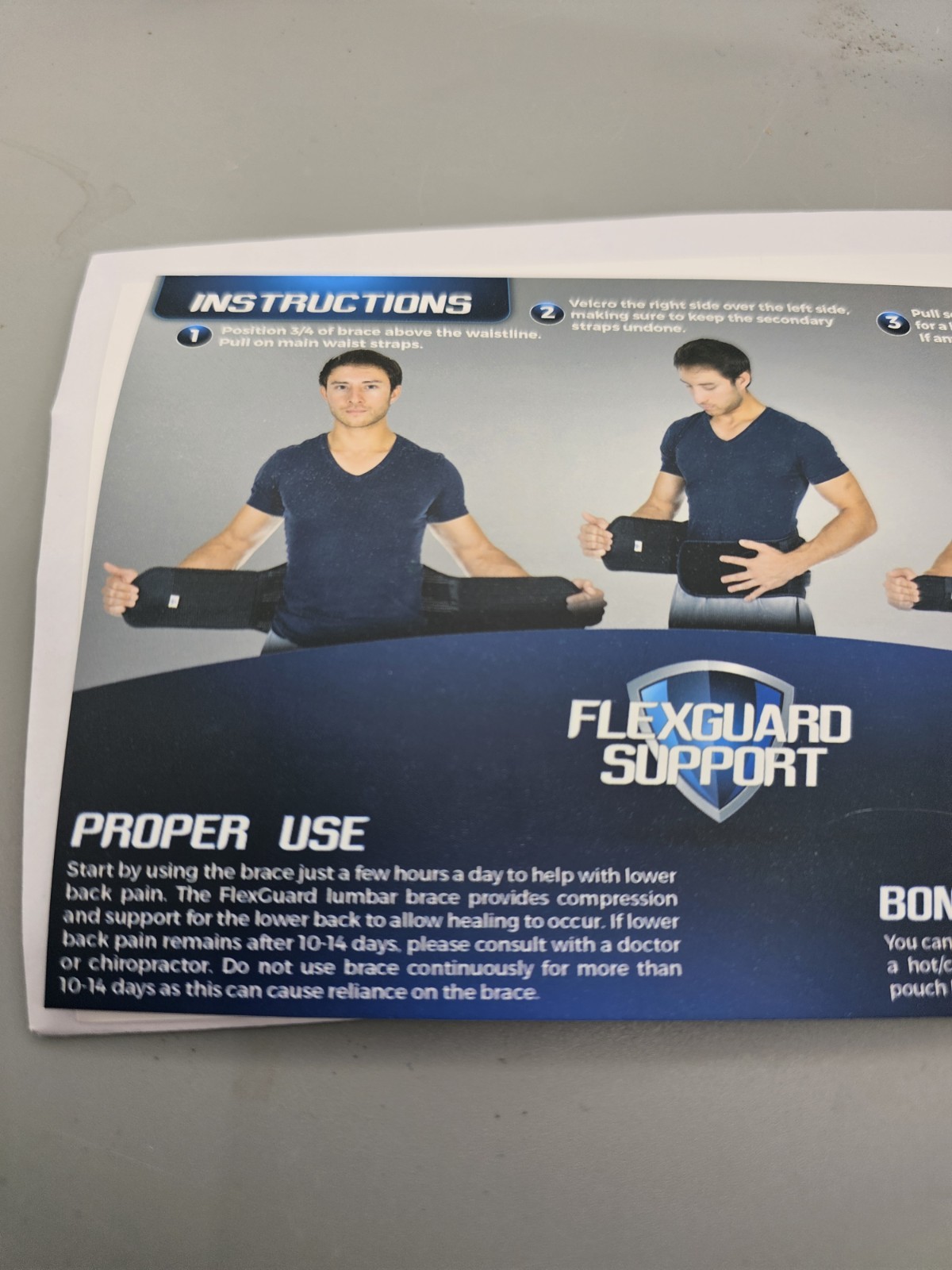 Flexguard Support Fully Adjustable for Posture Correction Lumbar Back Brace M/L
