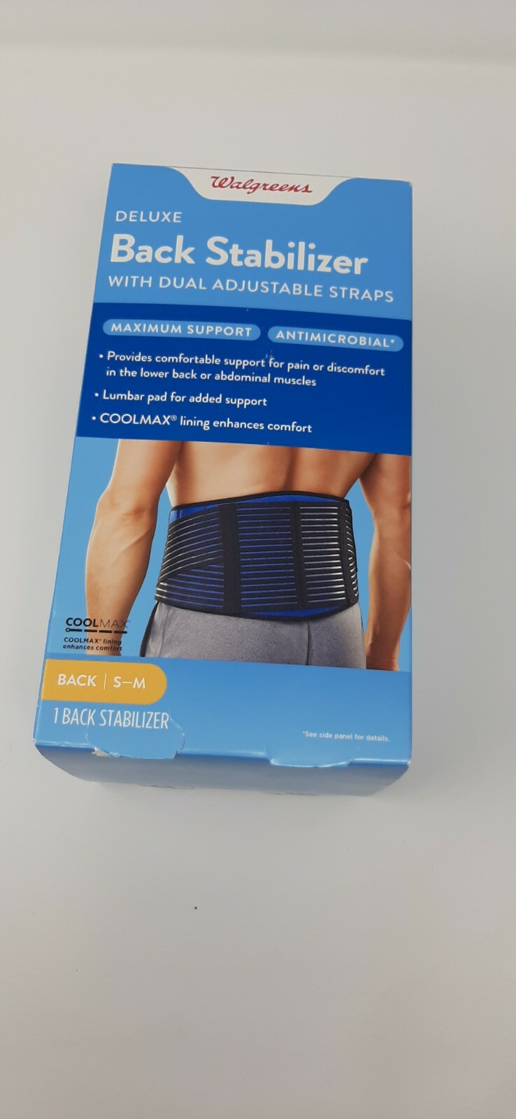 Deluxe Back Stabilizer With Dual Adjustable Straps ( S-M)
