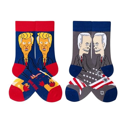 Funny Novelty Socks Unisex Unique Asymmetric Left & Right Designs Pattern