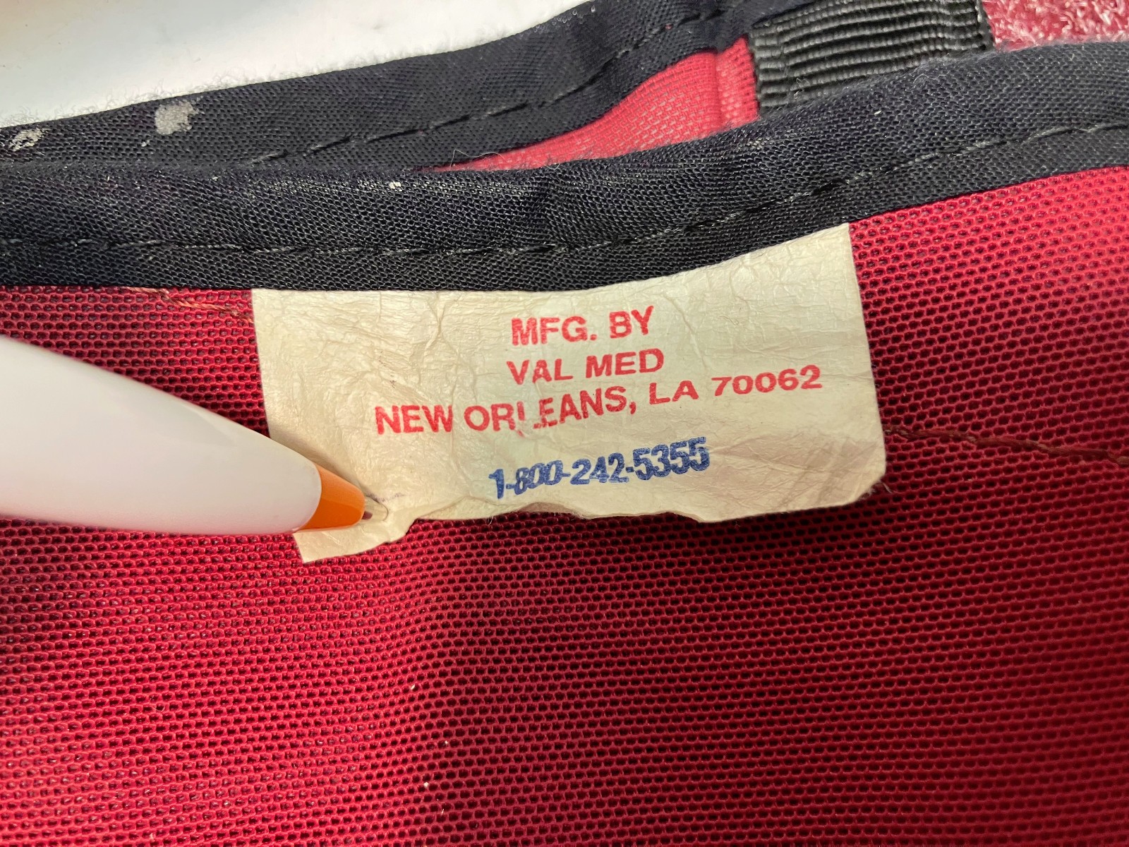 back brace red val med 44 in pre owned free shipping
