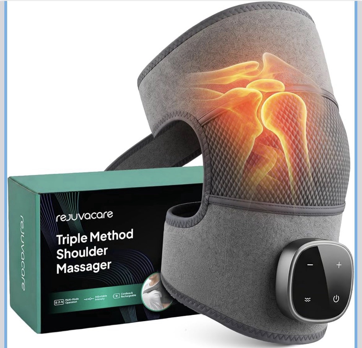 Cordless Rechargeable Vibration Wrap Wearable Shoulder Massager for Relaxation