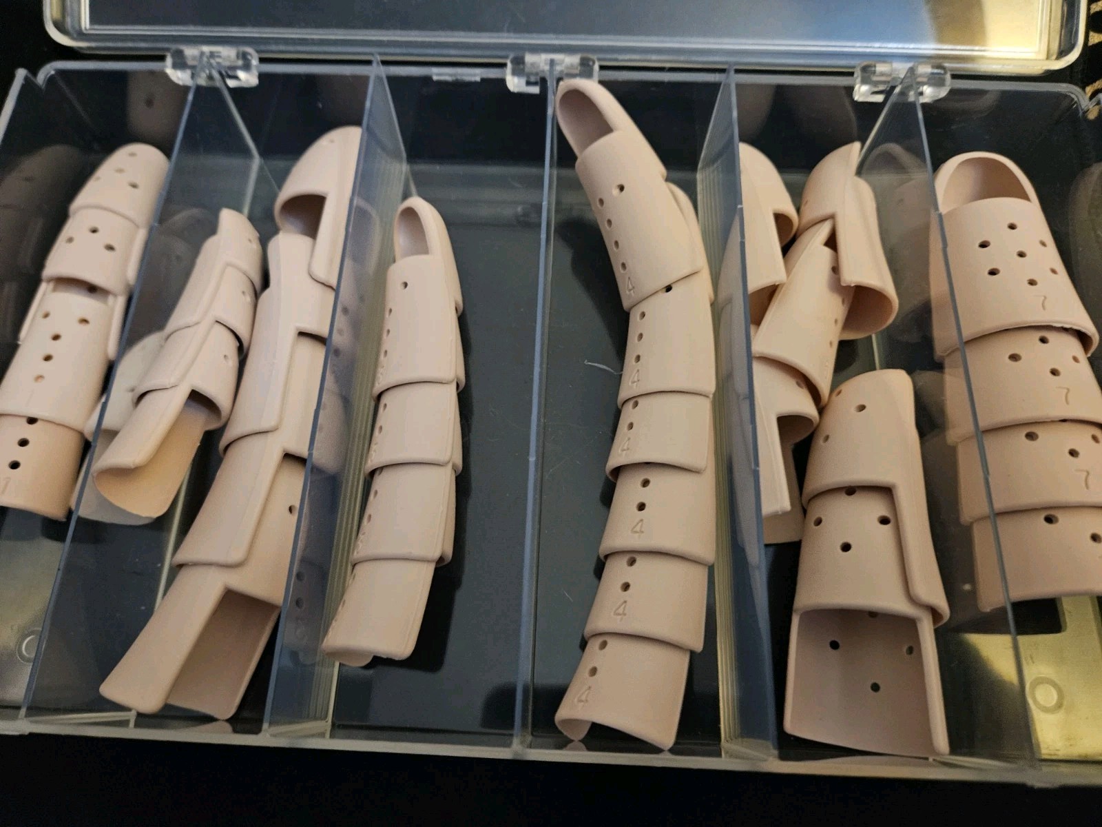 31 Count Procare STAX FINGER SPLINT Kit BEIGE All Sizes 1 – 7 Included- NEW