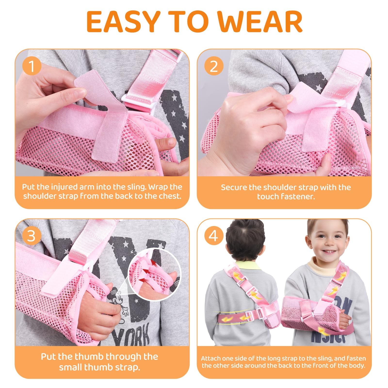 Arm Sling for Kids Arm Brace with Support Plate Arm Support Sling Shoulder Im…