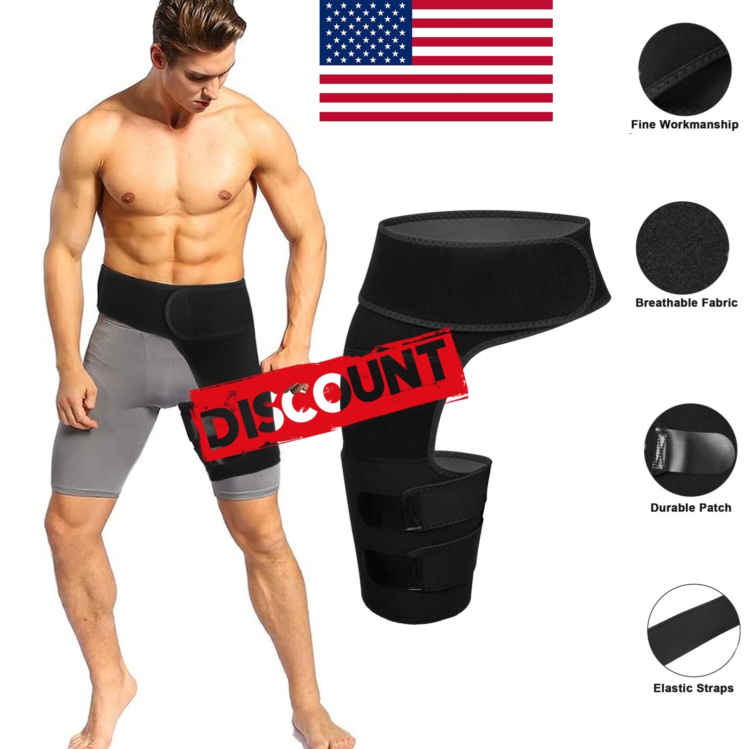 Hip& Leg Support Compression Strap Relieve Sciatica Pain Leg Support Hip Strap