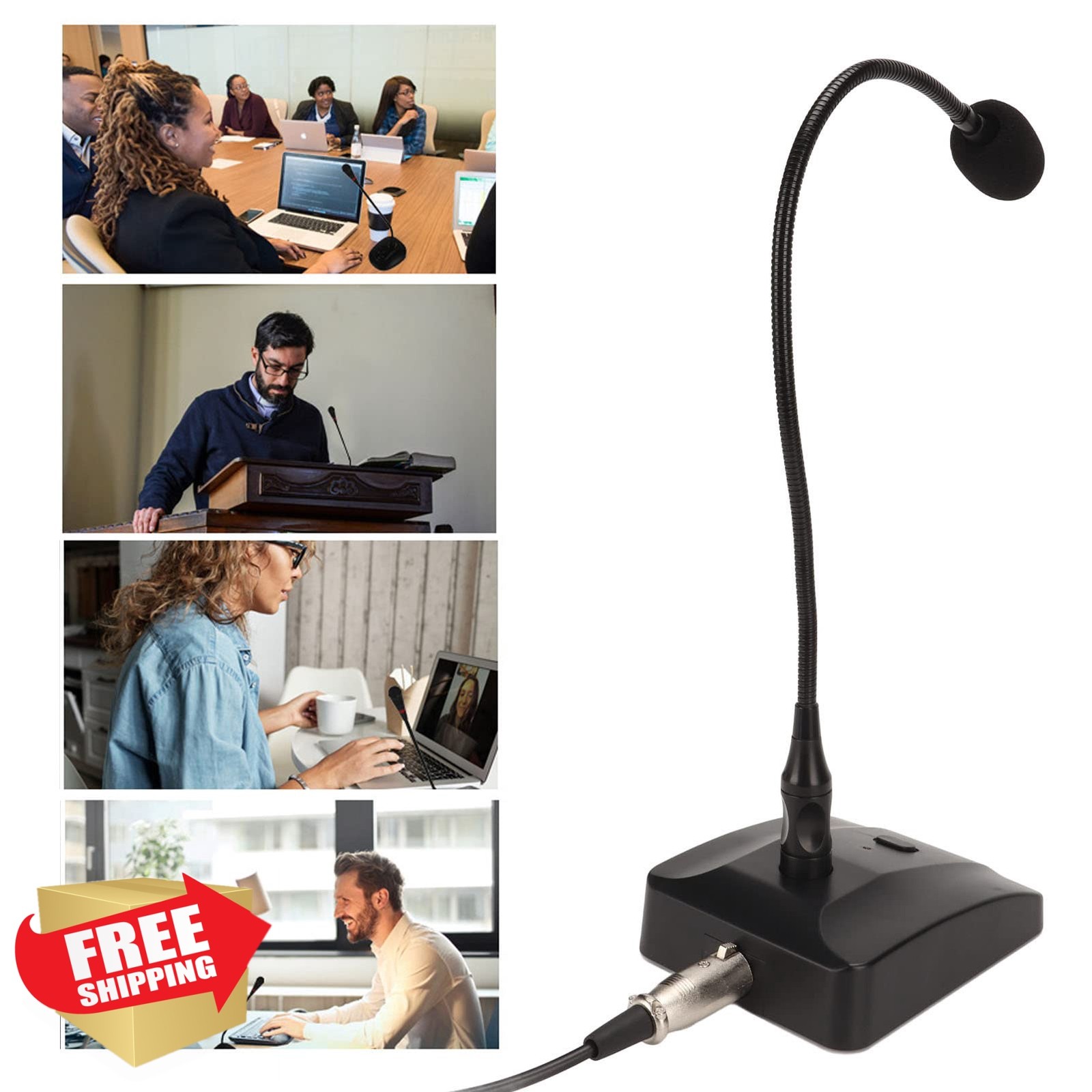 Yosoo Health Gear Gooseneck Mic Mute Button 6.35mm