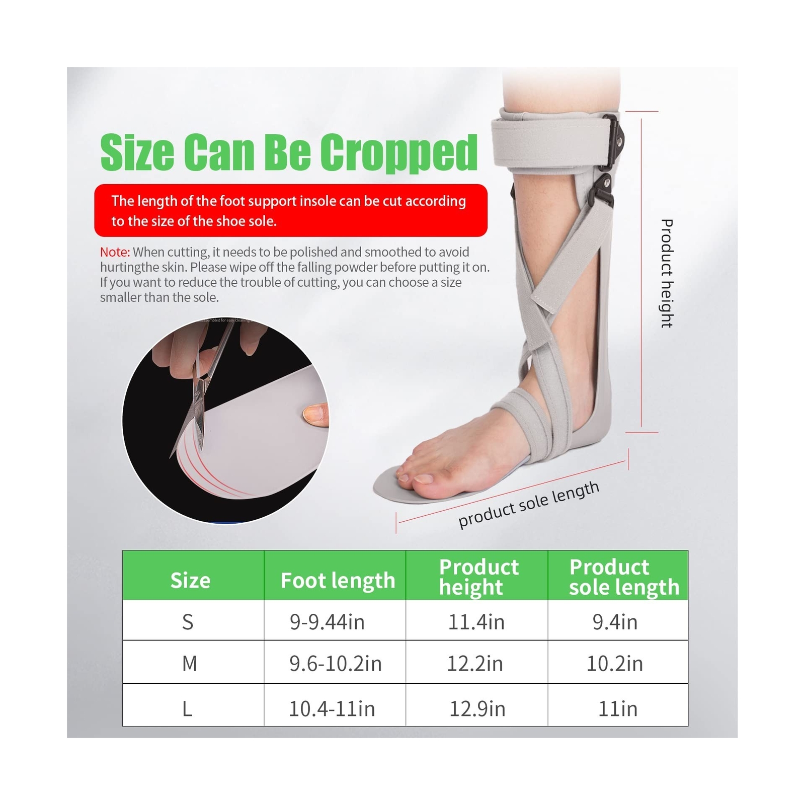 GHORTHOUD AFO Foot Drop Brace Splint Ankle Foot Orthosis Walking with Shoes o…
