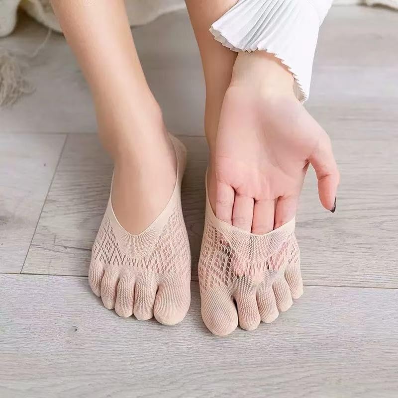 Sqruchel Orthopedic Toe Compression Socks 5 Pairs No Show Toe Socks for Wome…