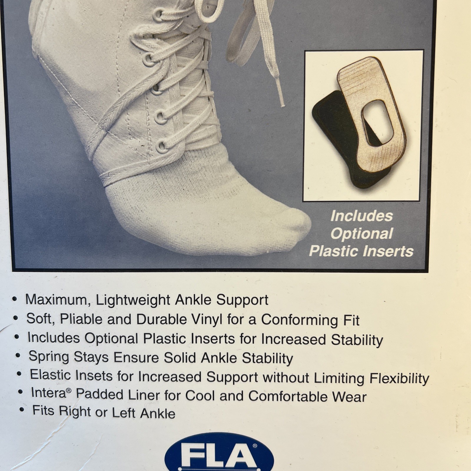 FLA ORTHOPEDICS McDavid Ankle Guard Includes Inserts Large New In Box