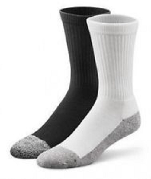 Dr Comfort Diabetic Crew Length Socks Supports Shape to Fit Seamless New