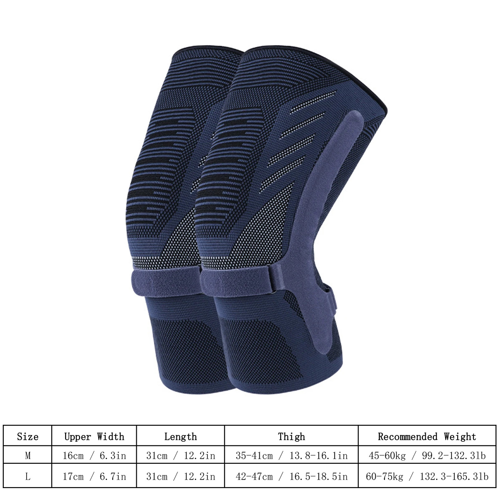 Compression Knee Brace Sleeves Breathable Knit Non-Slip Knee Support with Double