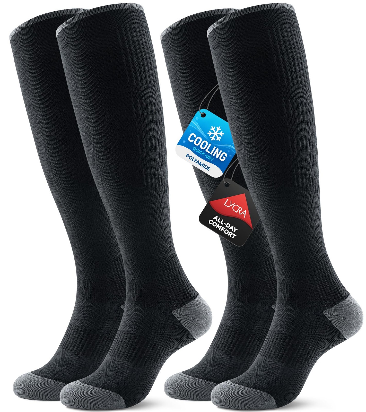 Breathable Compression Socks for Men, 15-20 mmHg Knee High Circulation for Tr…