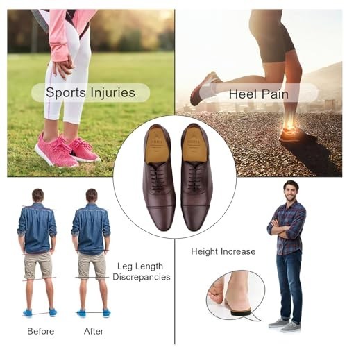 Adjustable Heel Lifts Inserts 1/8 Inch Height Increase for Pain Relief Plantar