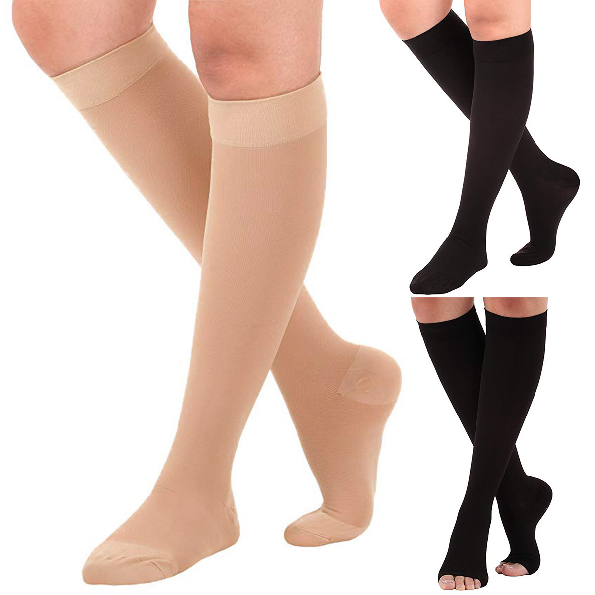 Graduated Medical Stockings Class II Varicose Veins Knee High Compression Socks