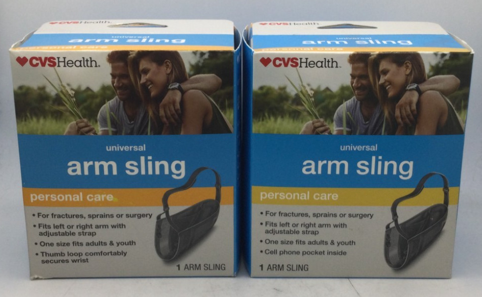 CVS Health Universal Arm Sling for Shoulder Injury With Adjustable Strap (2PK)