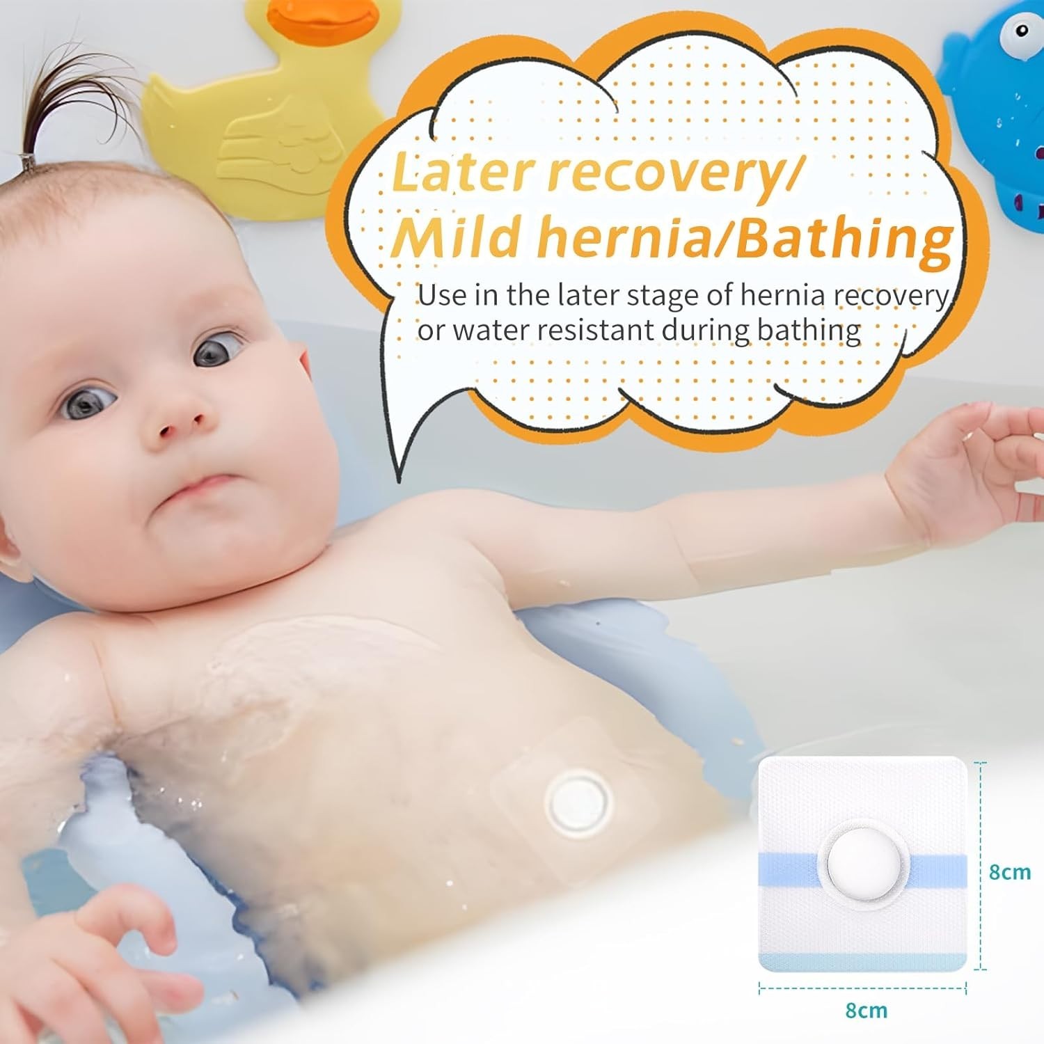 Umbilical Hernia Belt Kit for Baby with compression pads, navel patches & abdomi