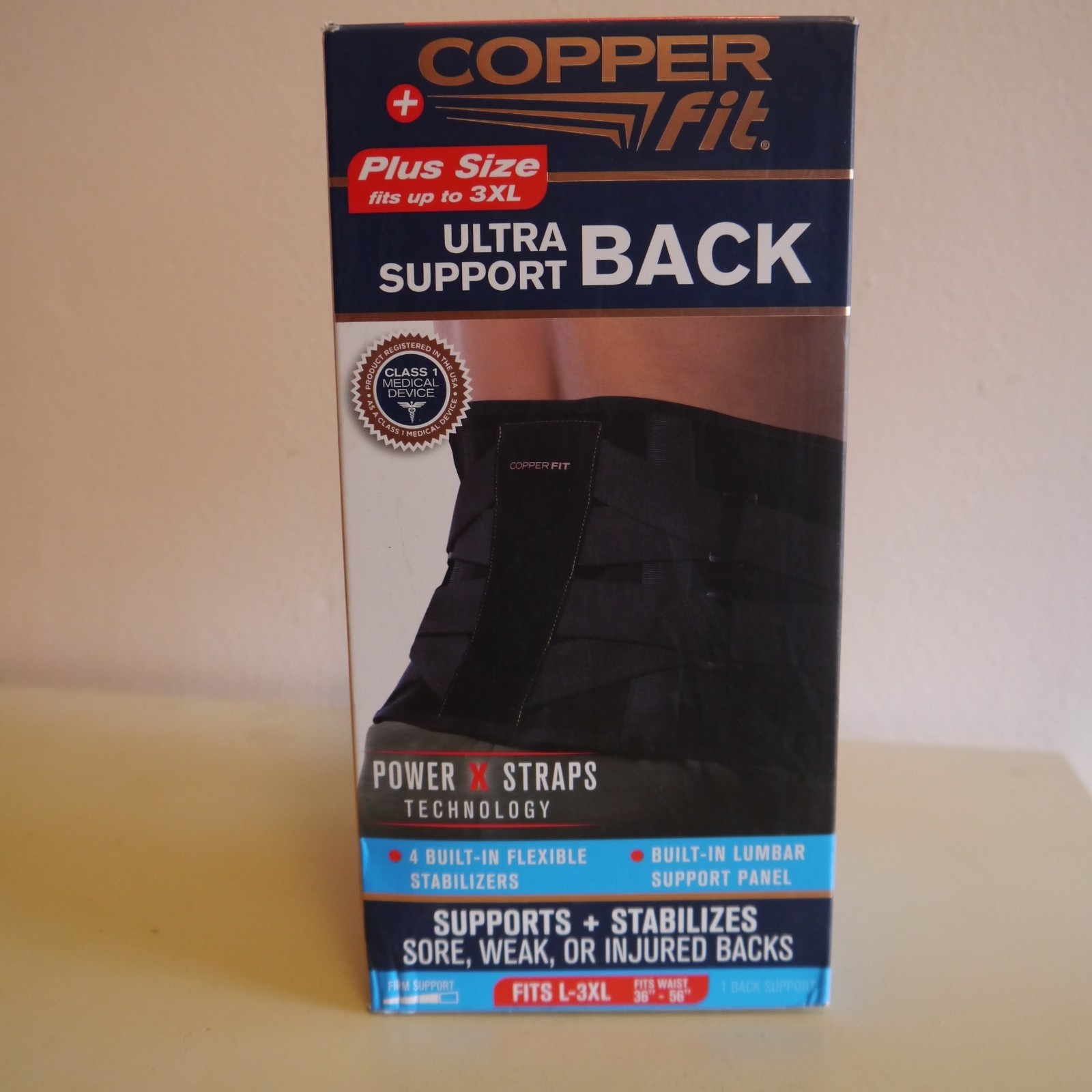 Copper Fit Plus Size Ultra Back Support fits up to 3XL