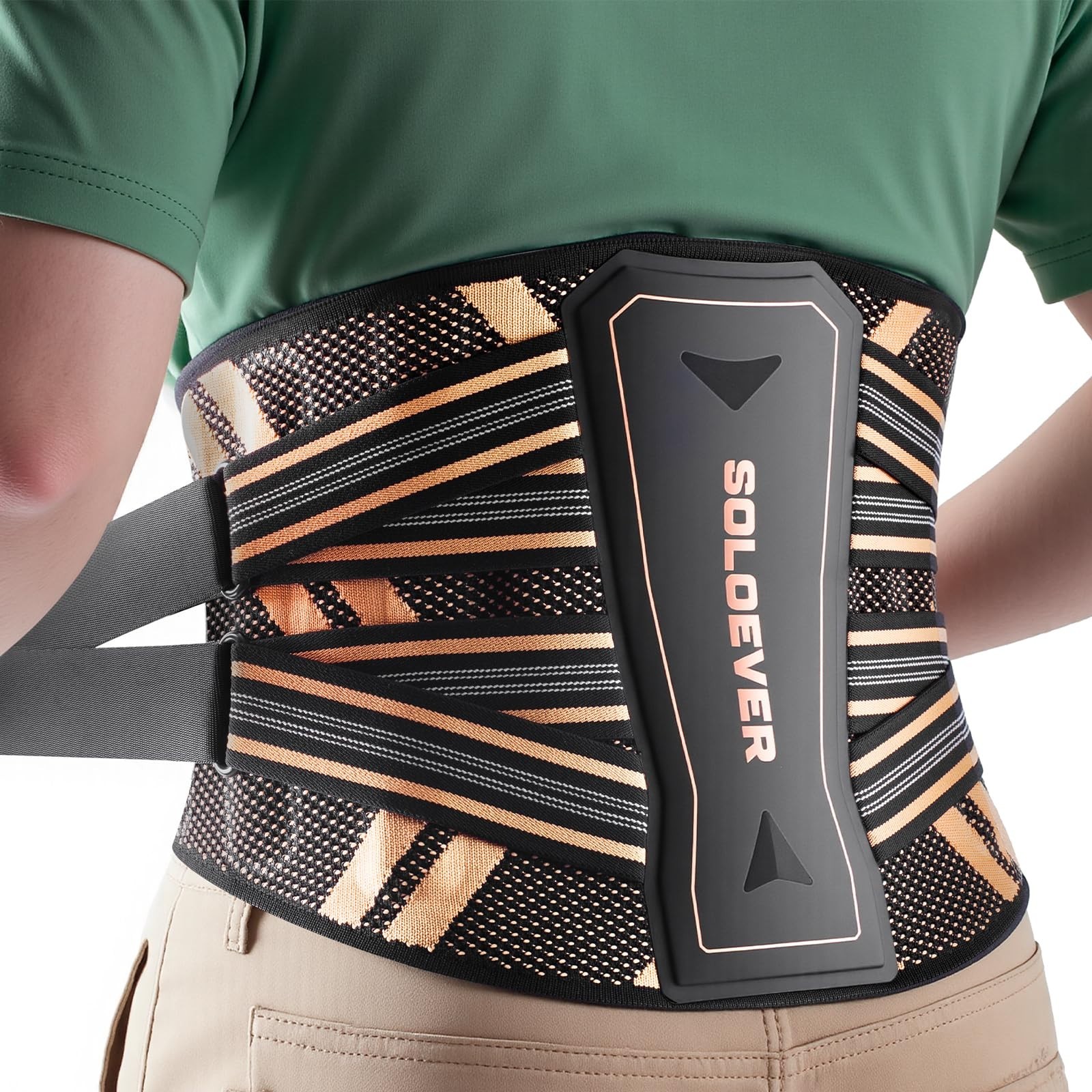 Ultra Breathable Back Brace for Lower Back Pain Relief | Copper Infused Lumbar S