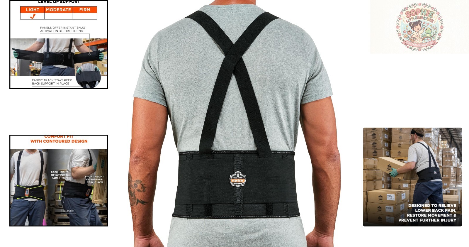 ProFlex 1650 Elastic Back Support Belt – Adjustable, Comfortable Black Design