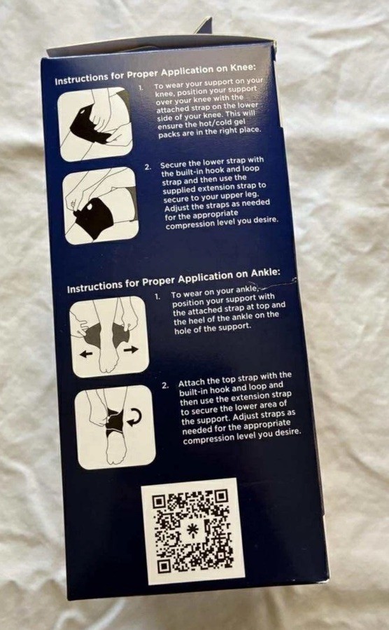 NEW! Walgreens Adjustable Knee & Ankle Support One Size Fits All Left or Right