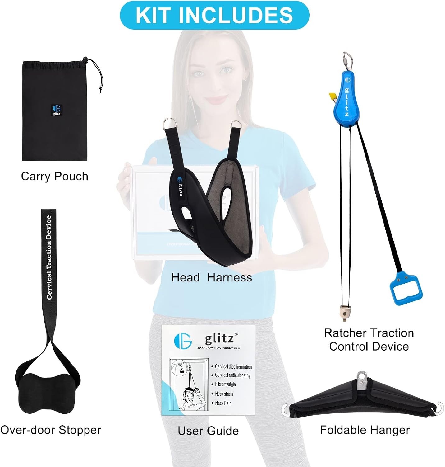 Neck Sling Hammock for Home Use Cervical Traction Device for Neck Pain Relief