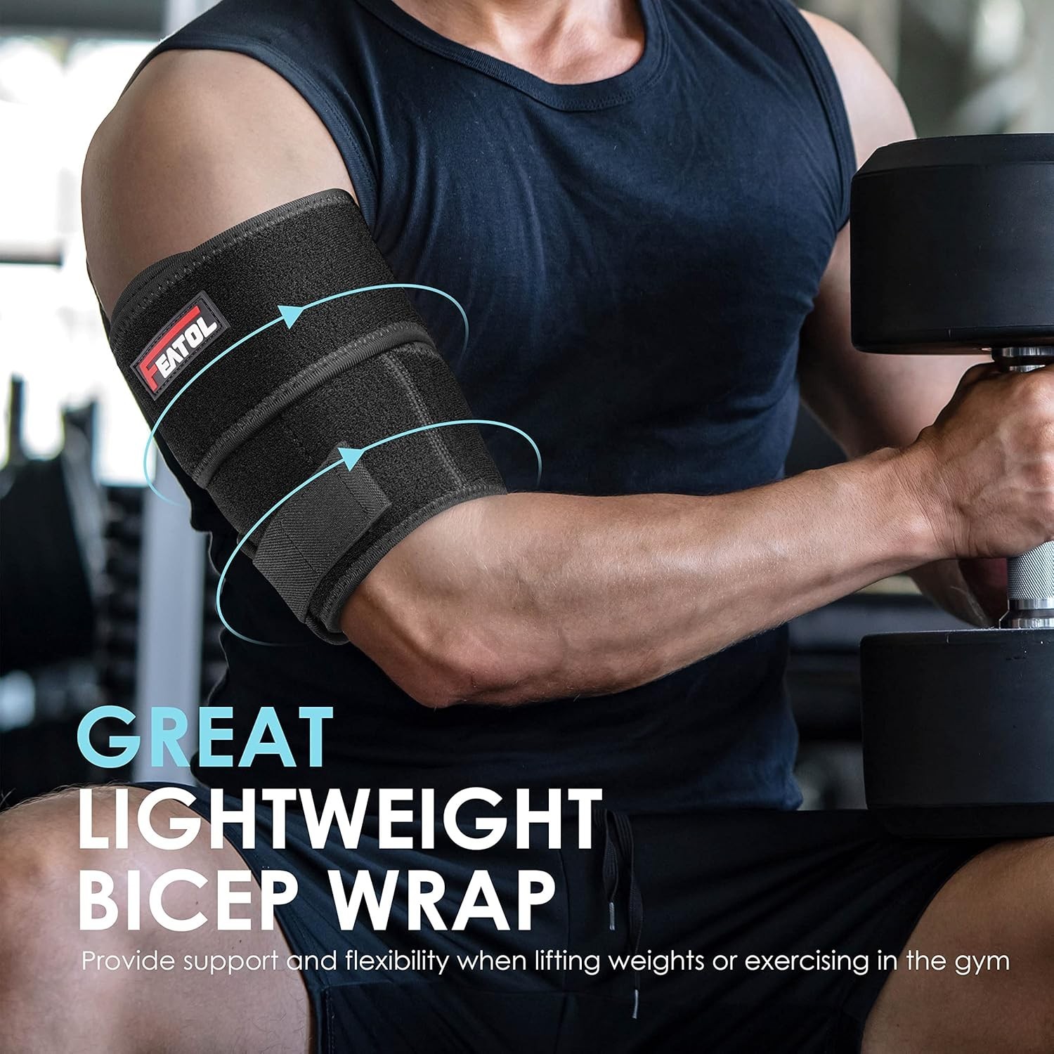 Bicep Tendonitis Brace Compression Sleeve Support, Upper Arm Brace Tricep Bic…