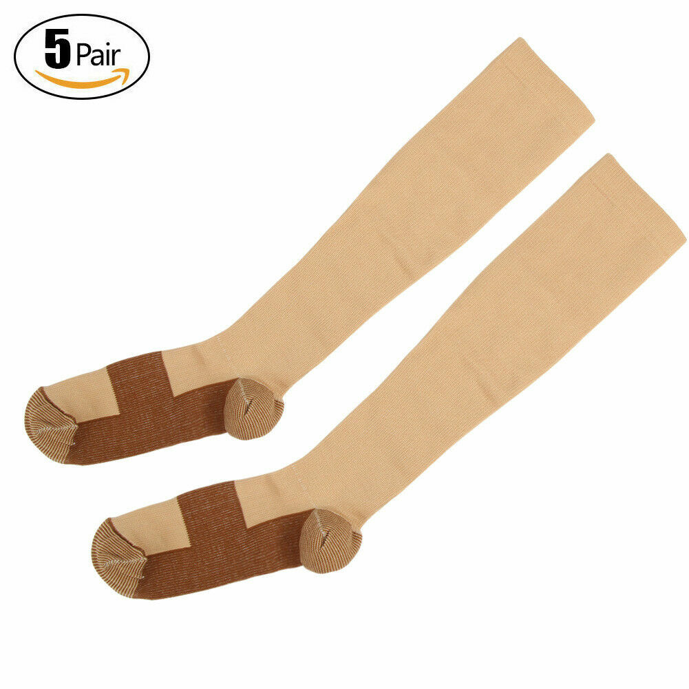 Best Graduated Compression Socks (1-3 Pairs) Black S-XXL 15-20mmHg Men’s Women’s