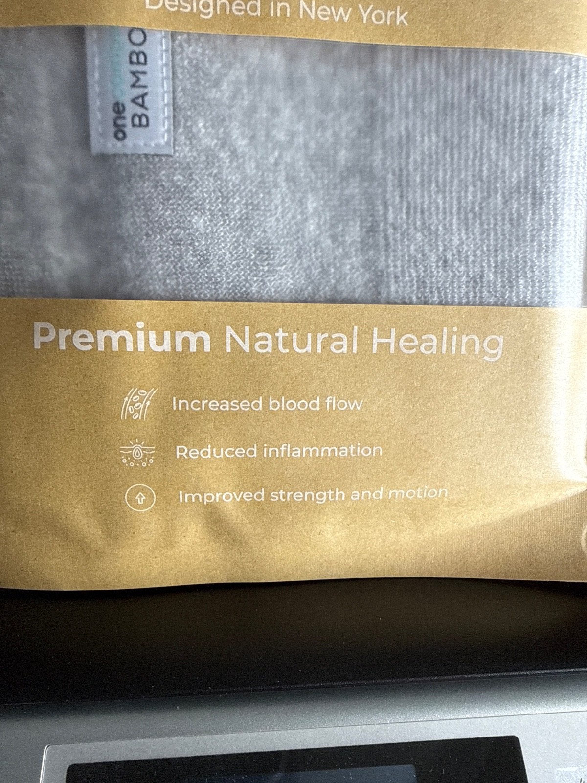 One Compress Premium natural healing Bamboo compression knee sleeve (3xl gray)