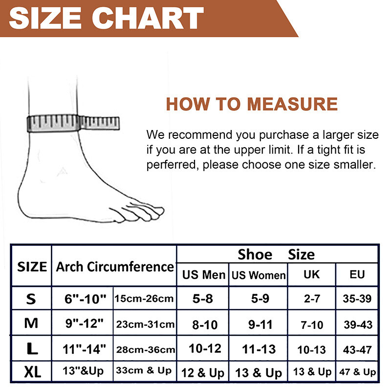 Copper Ankle Brace Support Compression Sleeve Socks Foot Fasciitis Pain Relief