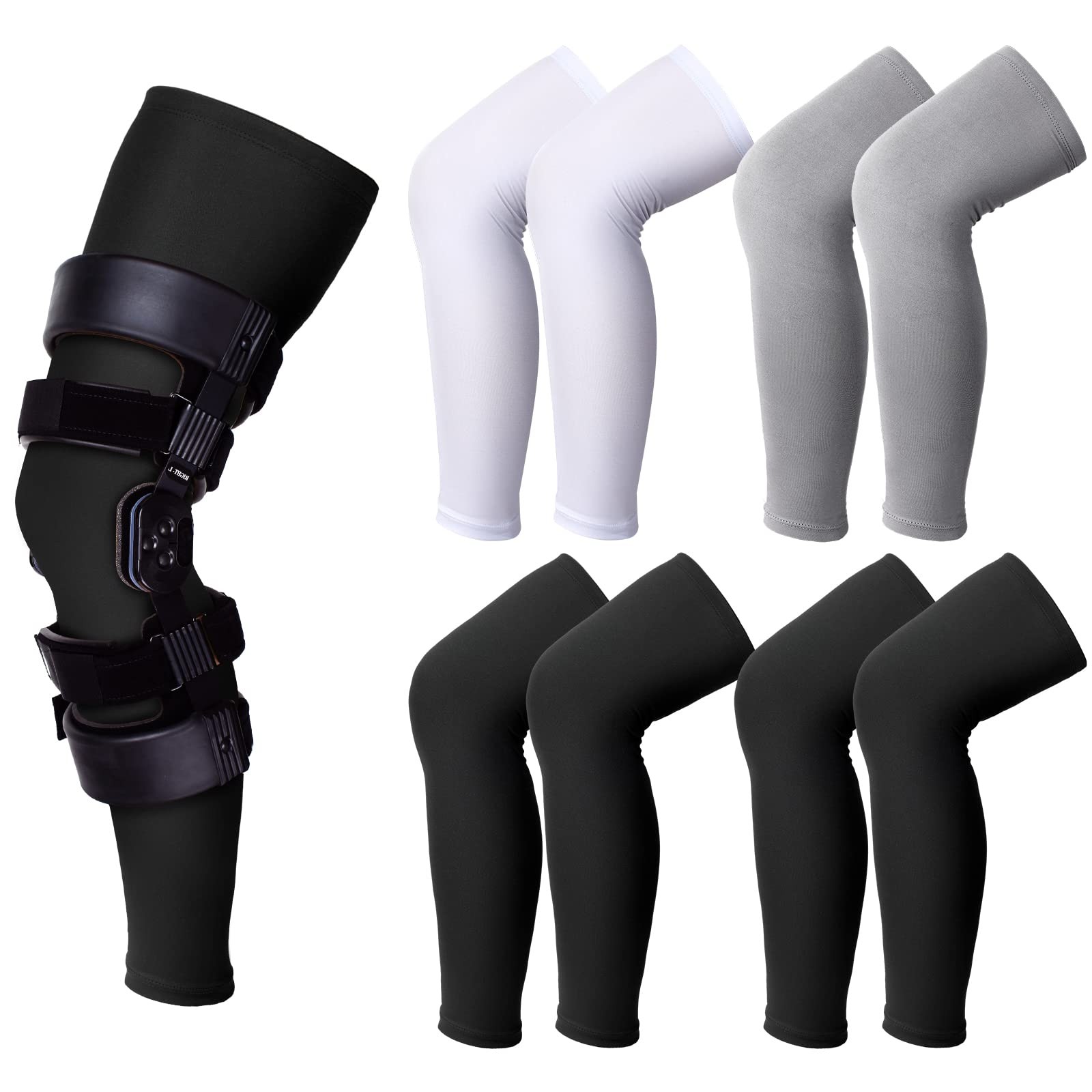 Knee Brace Undersleeve Patella Compression Breathable Leg Sleeve 8 PCS