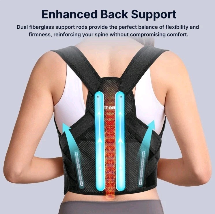 Back Brace Posture Corrector Women Men Shoulder Straightener Adjustable Small