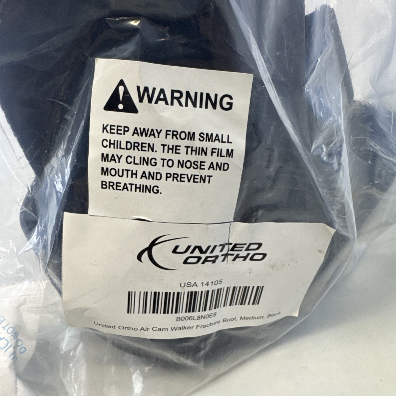 United Ortho Boot USA14105 Air Cam Walker Fracture Boot, Medium, Black NEW