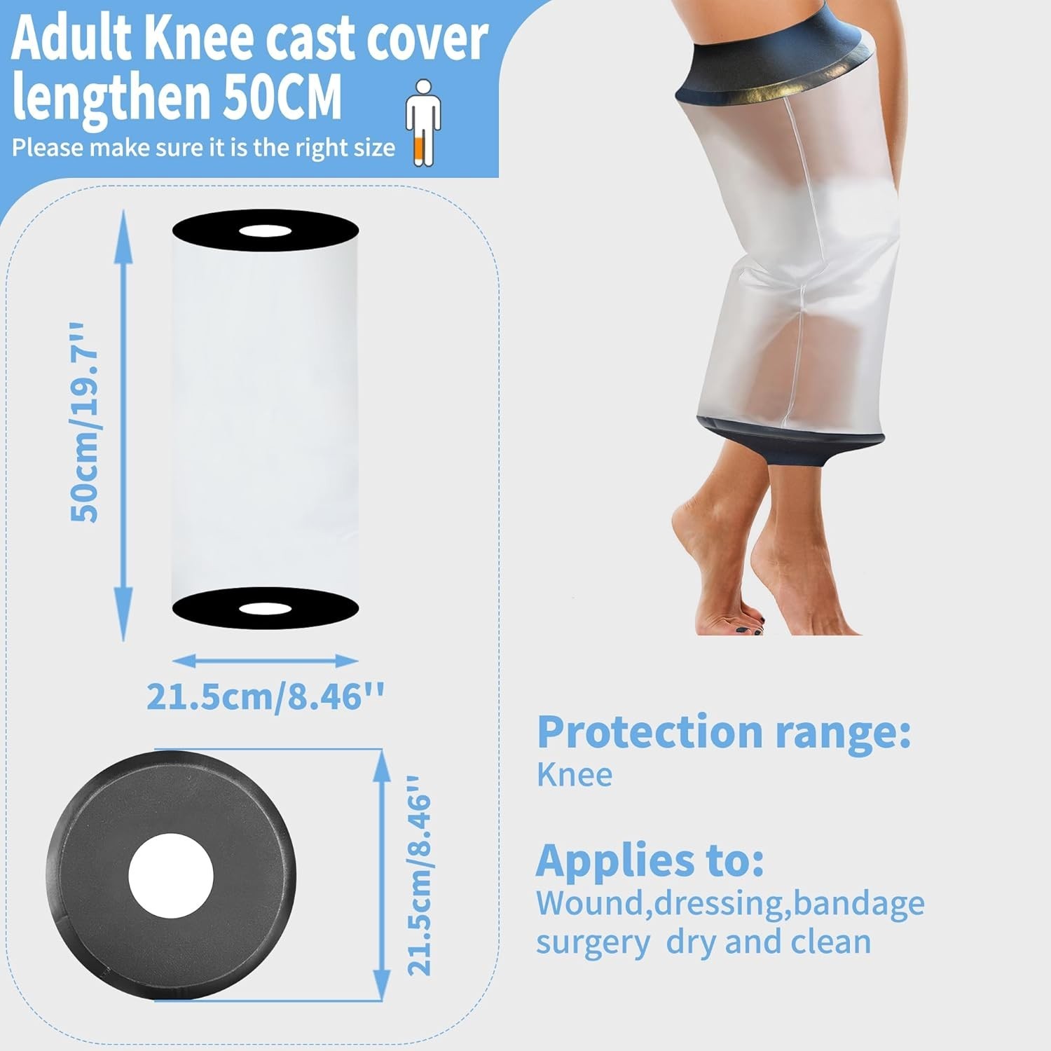 Custom Fit Knee Cast Protector – Soft and Hygienic for Easy Post-Operative Use