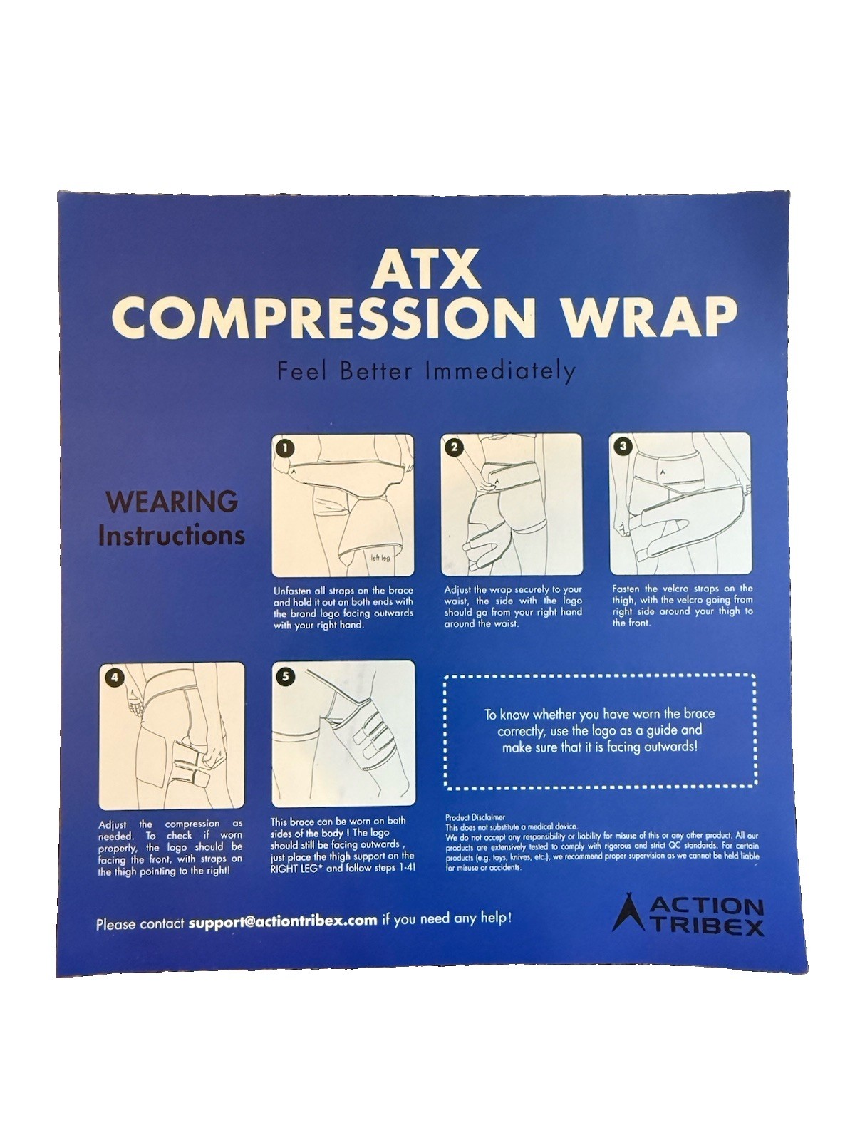 ATX Compression Wrap Hip Brace for Sciatica/Hip/Groin Pain Relief Device