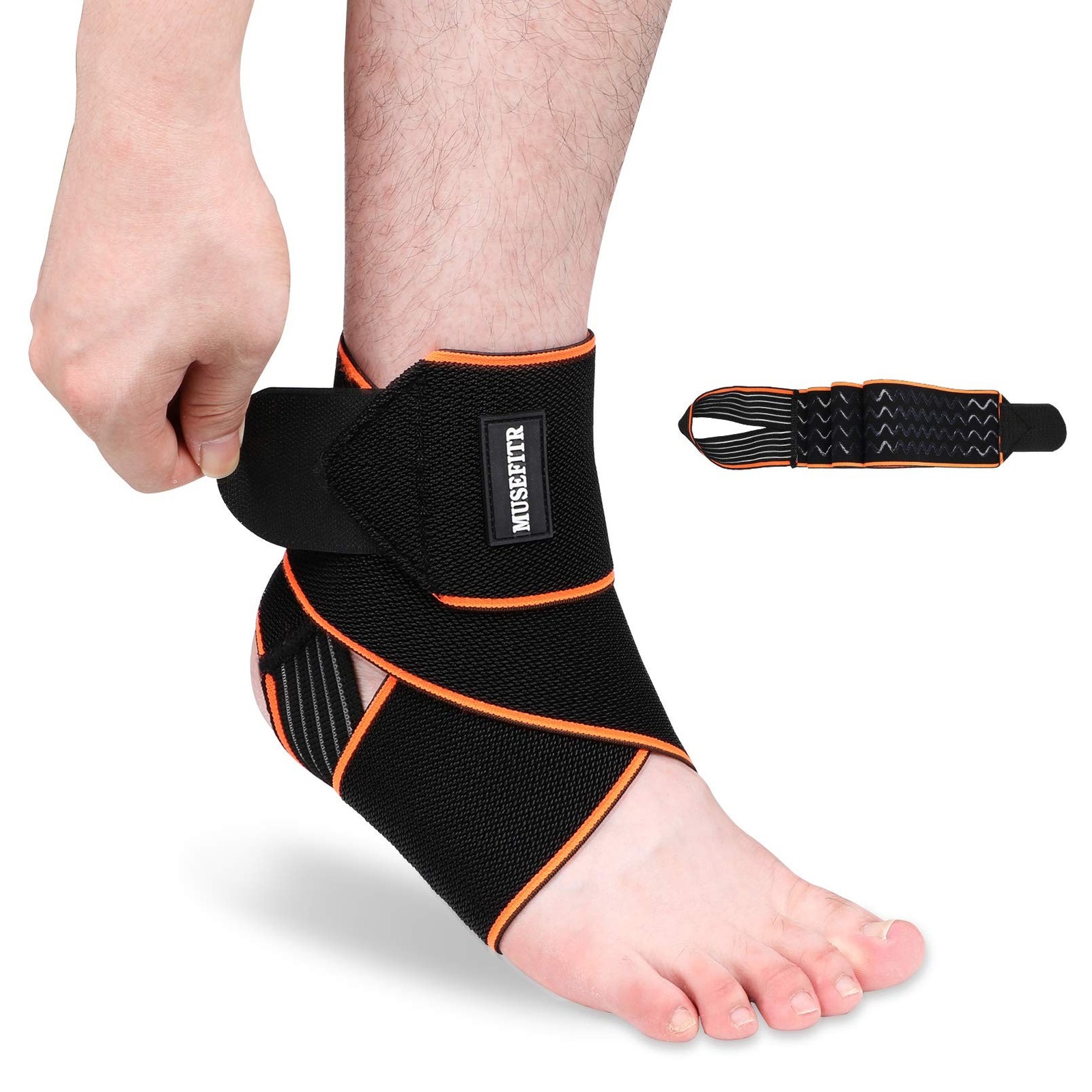 1 Pack Adjustable Ankle Brace for Women and Men, Ankle Support for Sprain Pla…